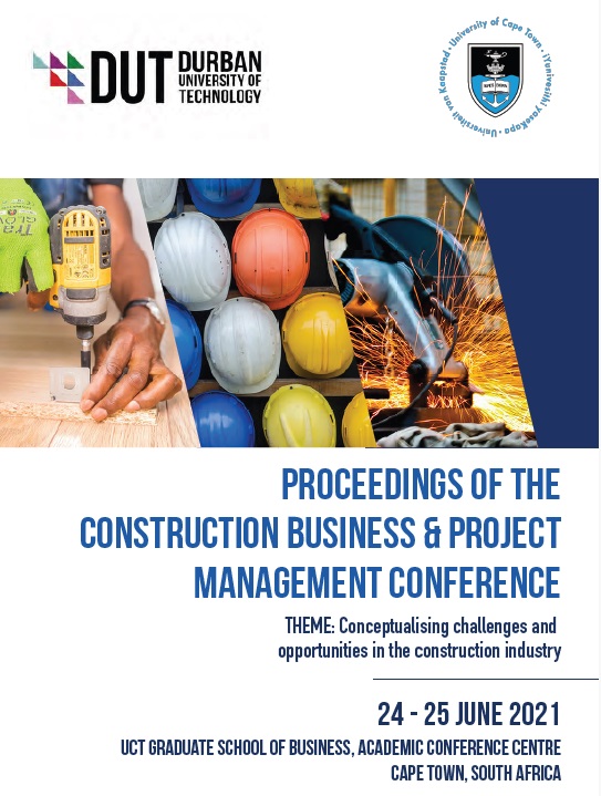 Proceedings of the Construction Business and Project Management Conference Cape Town, South Africa, 24 – 25 June, 2021